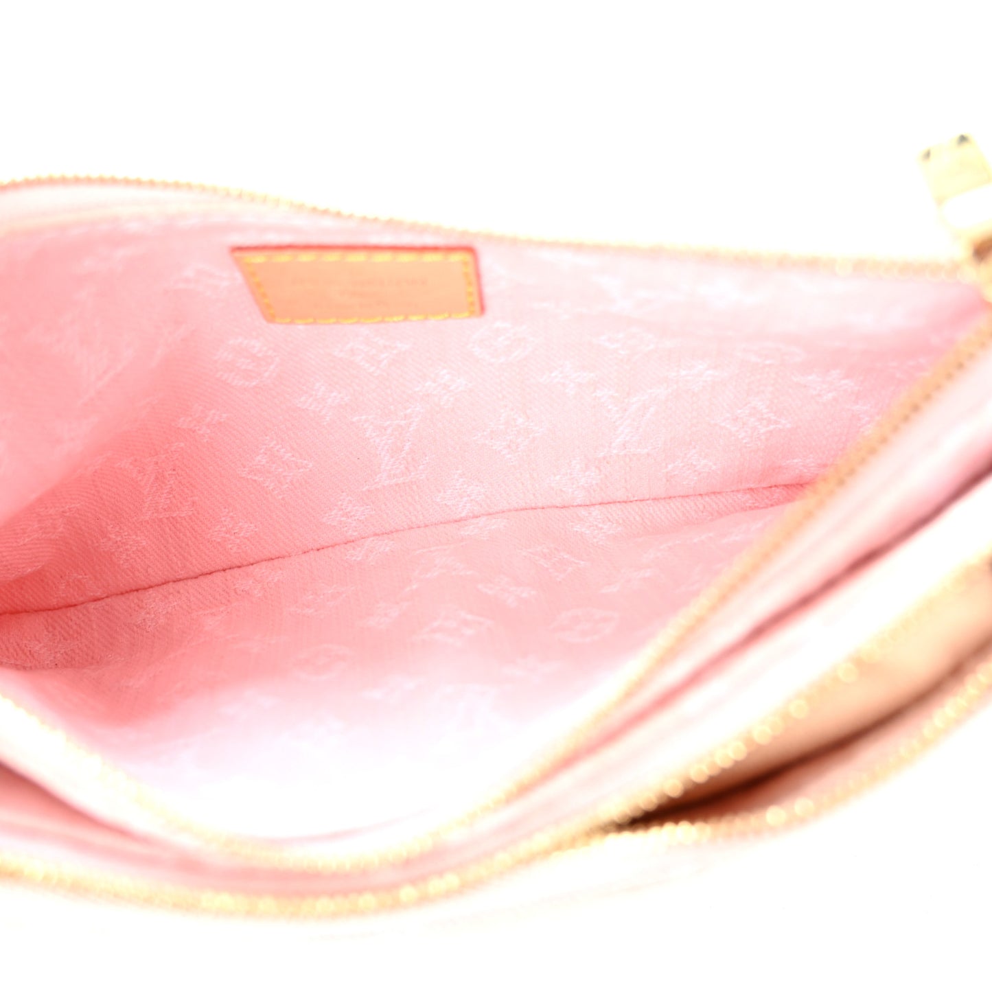 Monogram Denim Liv Pochette Washed Pink