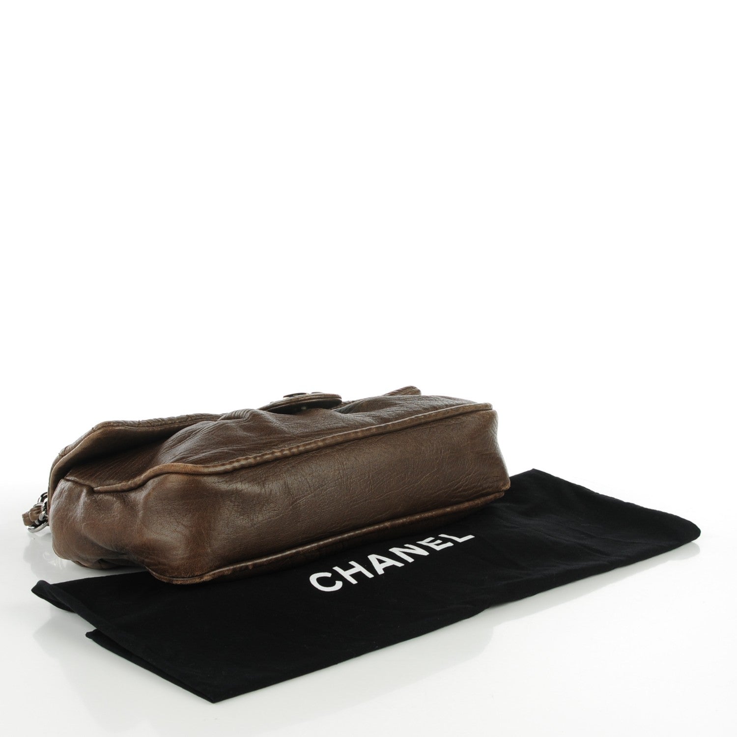 Chanel Distressed Lambskin Quilted Flap Brown 4 of 8