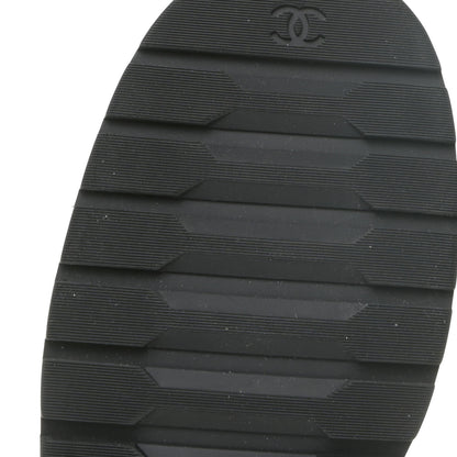 Chanel Shiny Calfskin Quilted Lace Up Combat Boots 37 Black 7 of 16