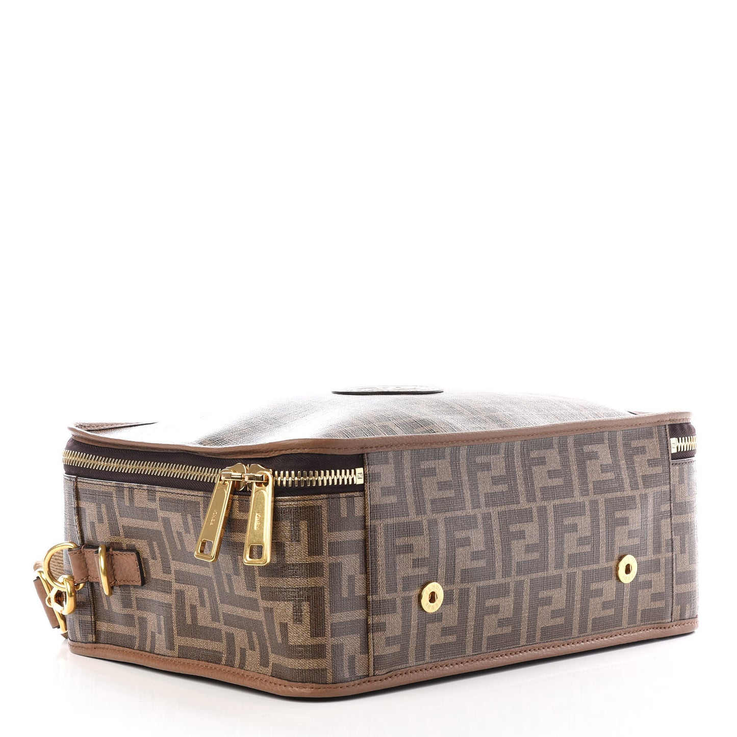 Glazed Fabric FF 1974 Karligraphy Small Travel Bag Mogano Panna