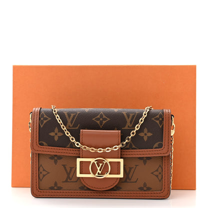 Louis Vuitton LOUIS VUITTON Reverse Monogram Dauphine Chain Wallet 10 of 10