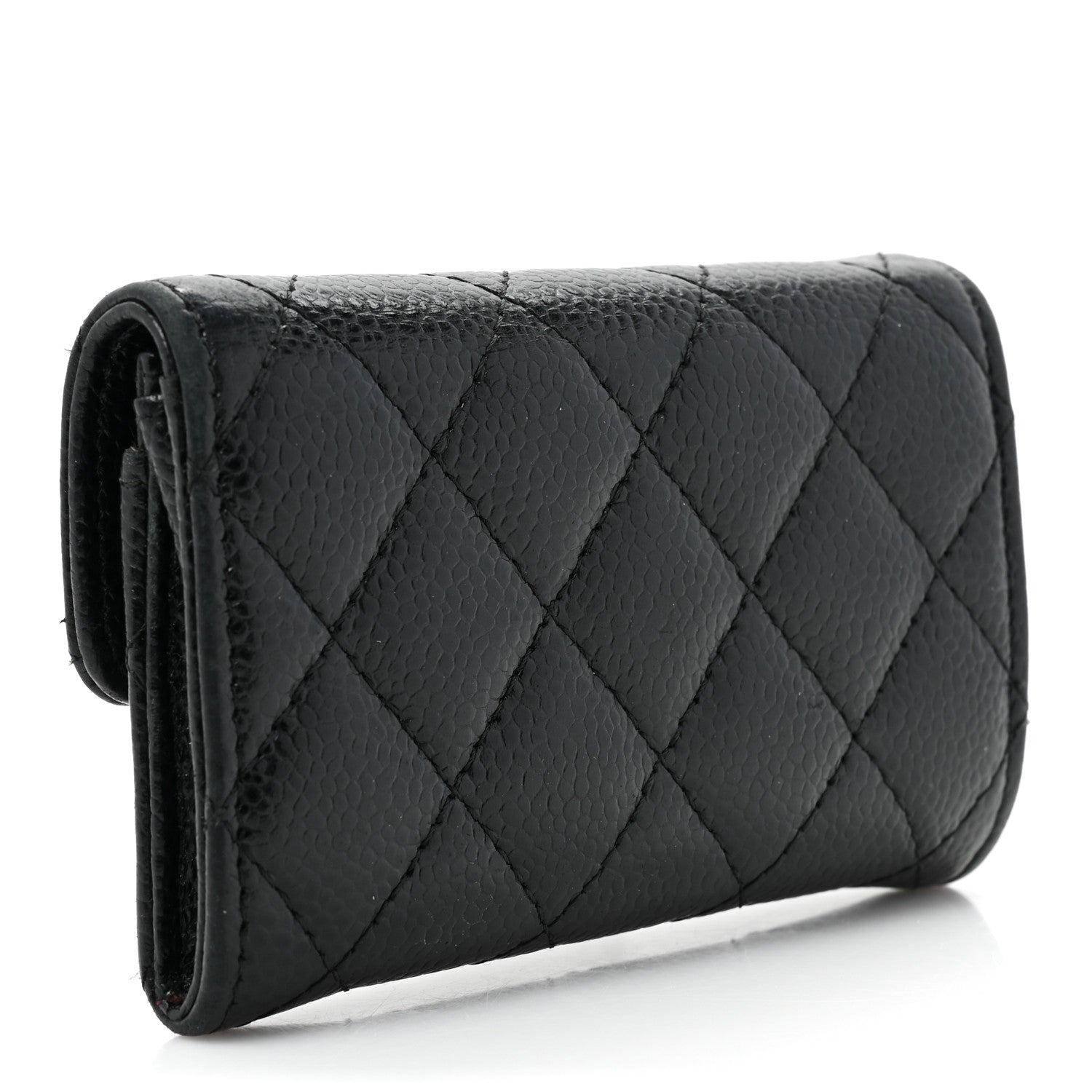 Chanel Caviar Quilted Flap Card Holder Wallet Black 4 of 15