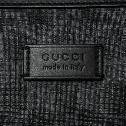 Gucci Soft GG Supreme Monogram Appia Calfskin Web Large Carry On Duffle Bag Black Grey 21 of 23