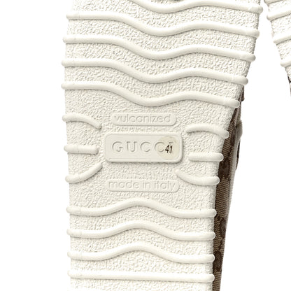 Gucci GG Monogram Horsebit Web Womens Driver Loafers 41 Beige Ebony White 8 of 12