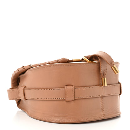 Chloe Smooth Calfskin Braided Small Marcie Saddle Bag Light Tan 4 of 12