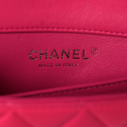 Chanel Lambskin Quilted Extra Mini Rectangular Flap Pink 6 of 18