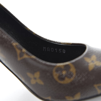 Louis Vuitton Monogram Cherie Pumps 37.5 Black 9 of 10