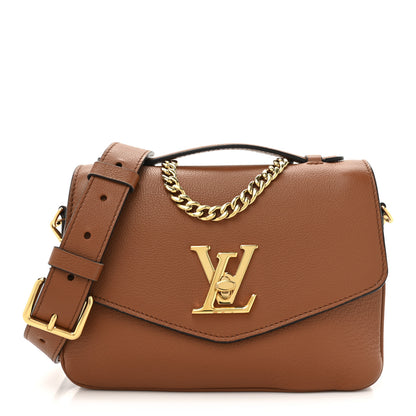 Louis Vuitton Grained Calfskin Lockme Oxford Cognac 1 of 11