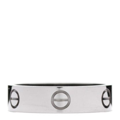 Cartier 18K White Gold 5.5mm LOVE Ring 61 9.5 3 of 4