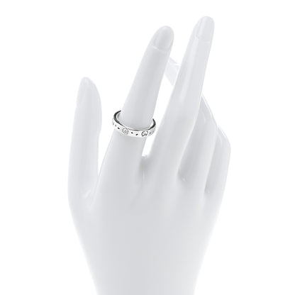 Gucci Sterling Silver Narrow GucciGhost Hamlet Skull Ring 55 7.25 2 of 4