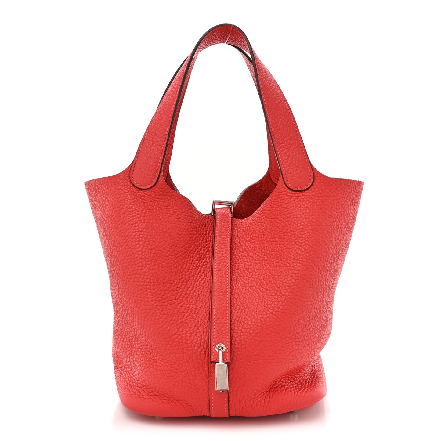 Taurillon Clemence Picotin Lock 22 MM Rouge Pivoine