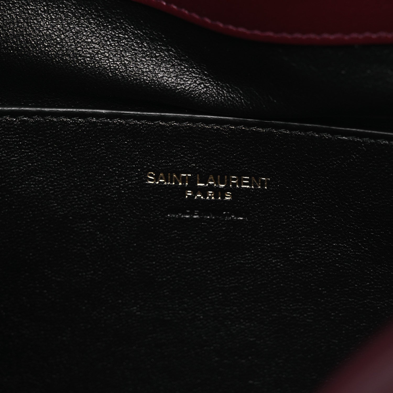 Saint Laurent Lambskin Large Cassandre Envelope Pouch Dark Ruby 6 of 12