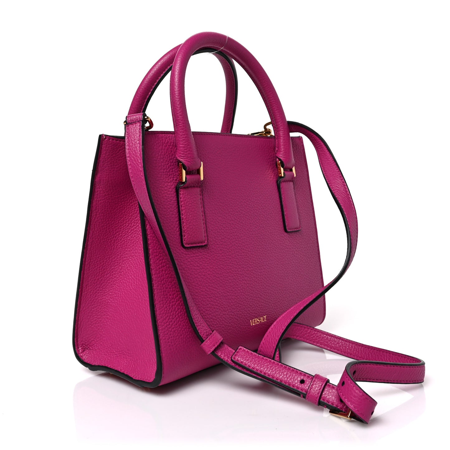 Grainy Calfskin Virtus Top Handle Tote Pink Light Pink