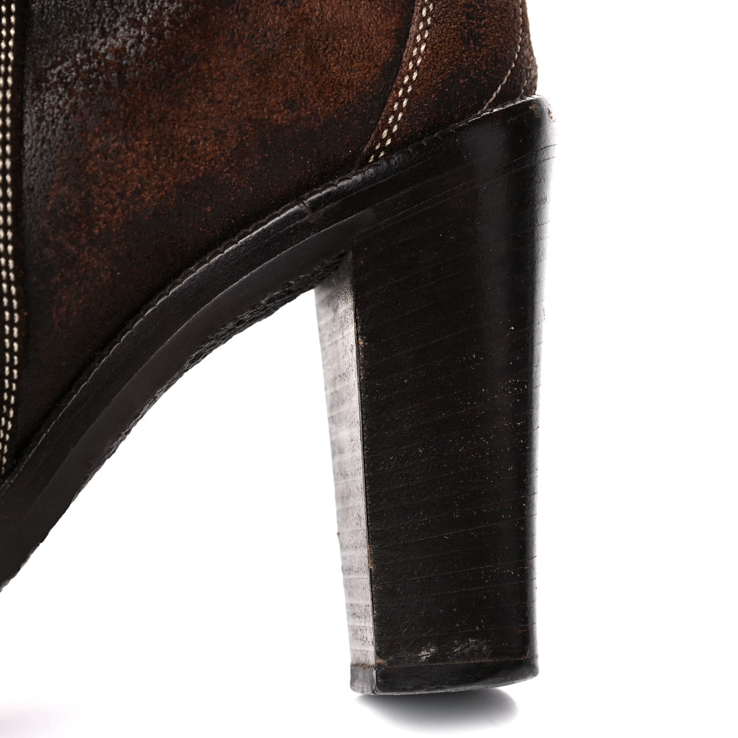 Louis Vuitton Suede Cowboy Knee High Tall Boots 36.5 Brown 9 of 19