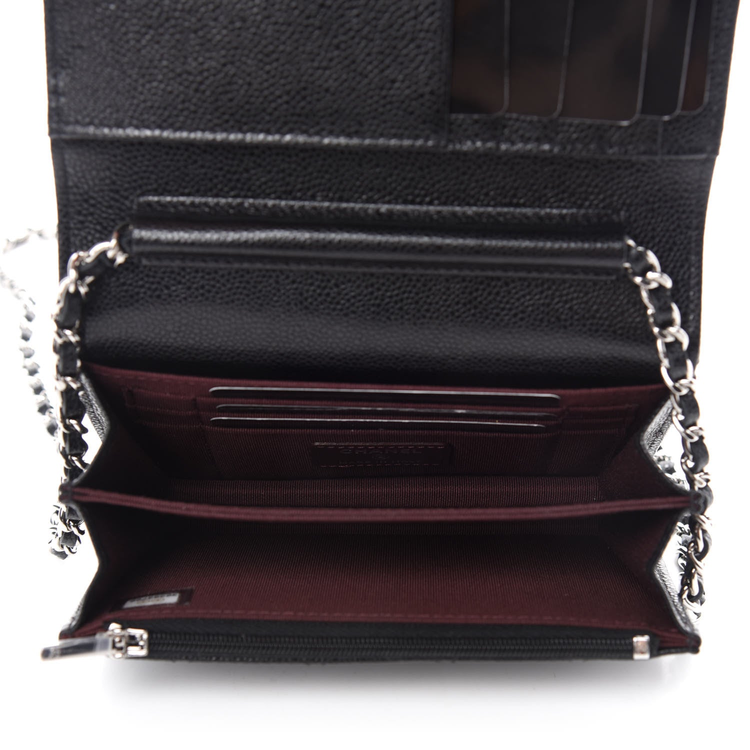 Chanel Caviar Quilted Mini Wallet On Chain WOC Black 5 of 10