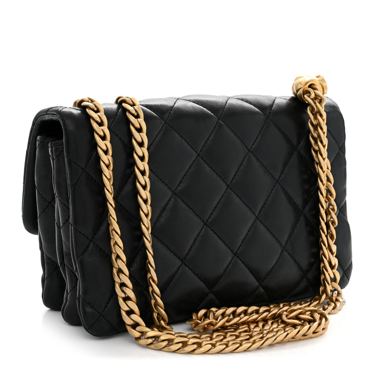 Chanel Lambskin Quilted Small Pillow Crush Flap Black 3 of 11