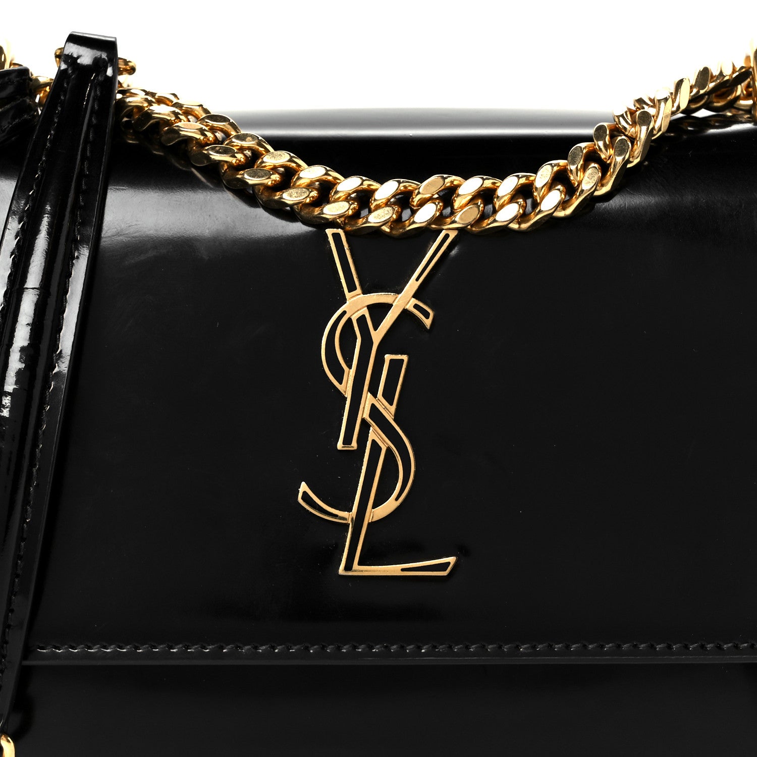 Saint Laurent Patent Small Monogram Sunset Burgundy Sunset Black 10 of 12