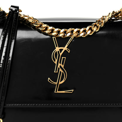 Saint Laurent Patent Small Monogram Sunset Burgundy Sunset Black 10 of 12