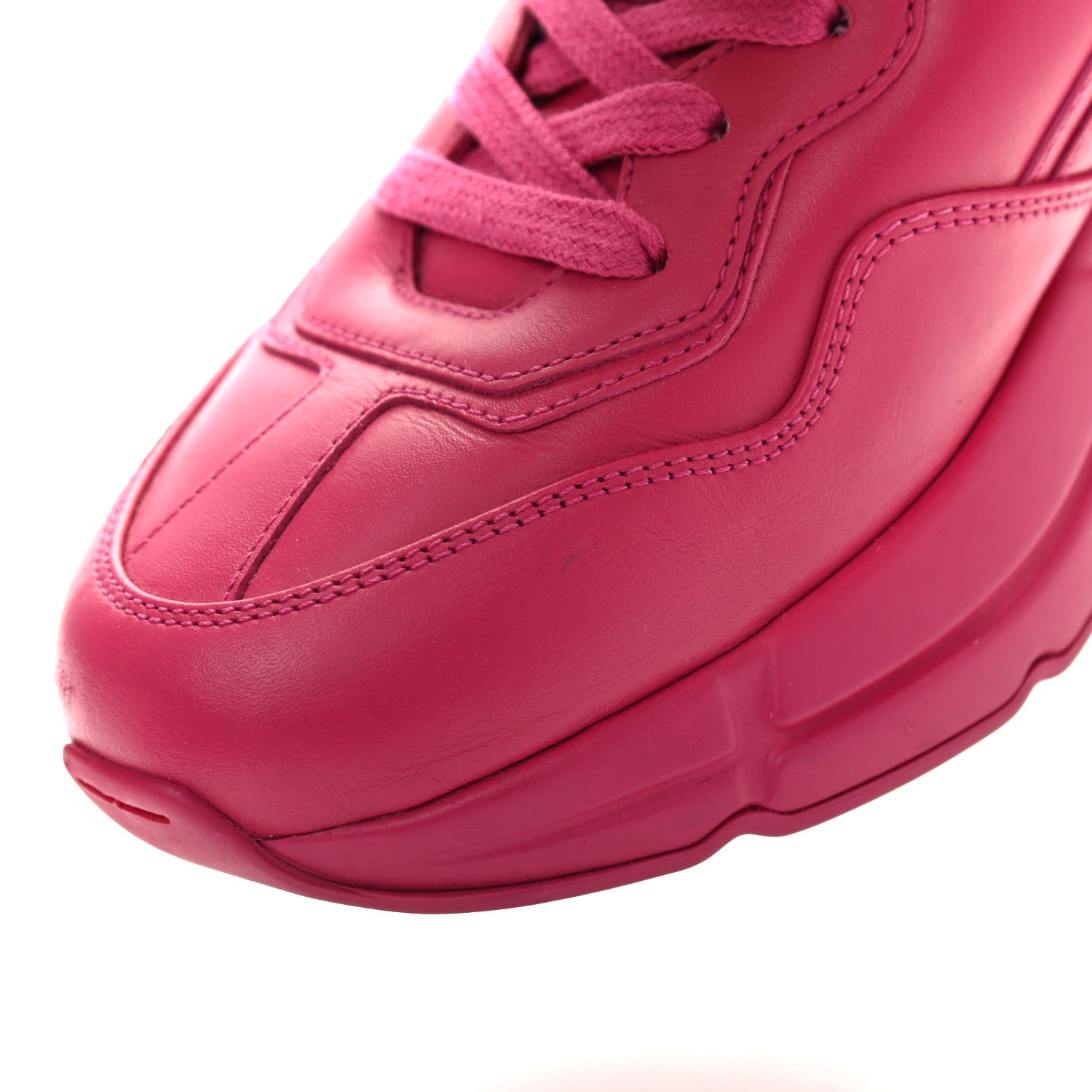 Gucci Calfskin Logo Womens Rhyton Sneakers 37.5 Box Pink 11 of 11