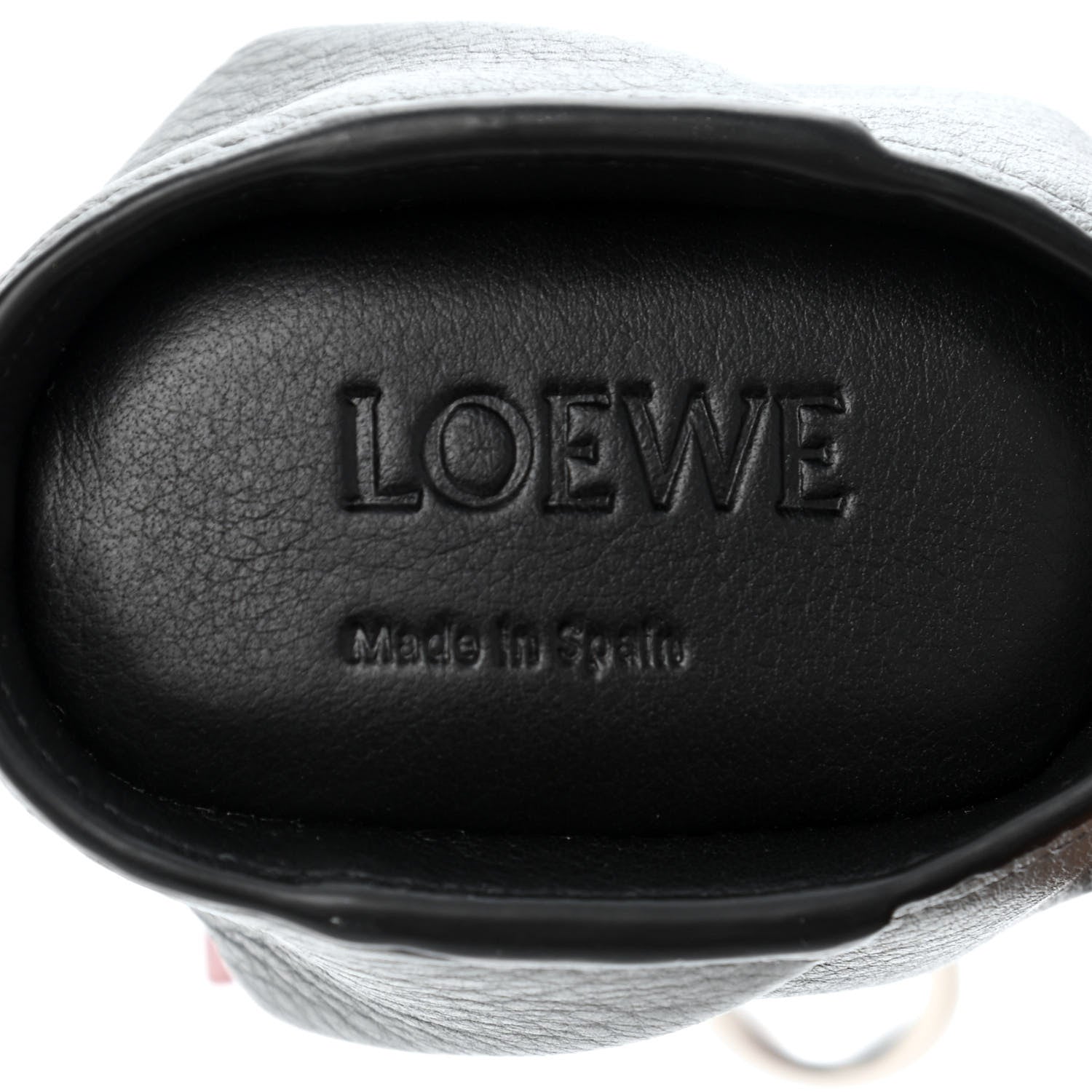 Loewe Calfskin Mouse Coin Pouch Bag Charm Key Holder Gunmetal 6 of 8