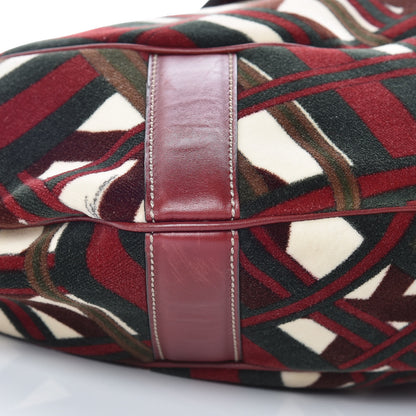 Gucci Velvet 85th Anniversary Horsebit Hobo Bordeaux Black 5 of 13