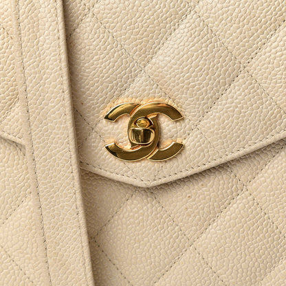 Chanel Caviar Quilted Envelope Flap Crossbody Light Beige 14 of 14