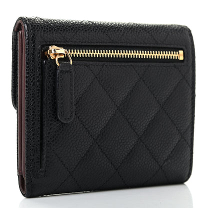 Chanel Caviar Quilted Compact Flap Wallet Black 3 of 8