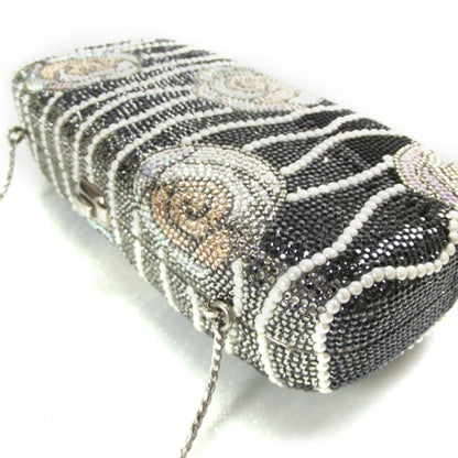 Judith Leiber Swarovski Crystal Pearl Roses Minaudiere 6 of 8