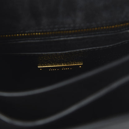 Miu Miu Goatskin Bandoliera Madras Shoulder Bag Black 8 of 9