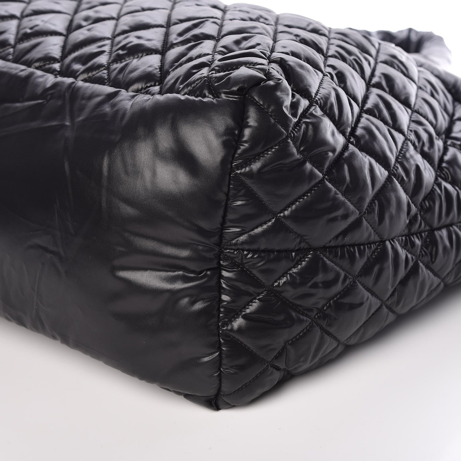 Chanel Nylon Quilted Large Coco Cocoon Tote Black 9 of 9
