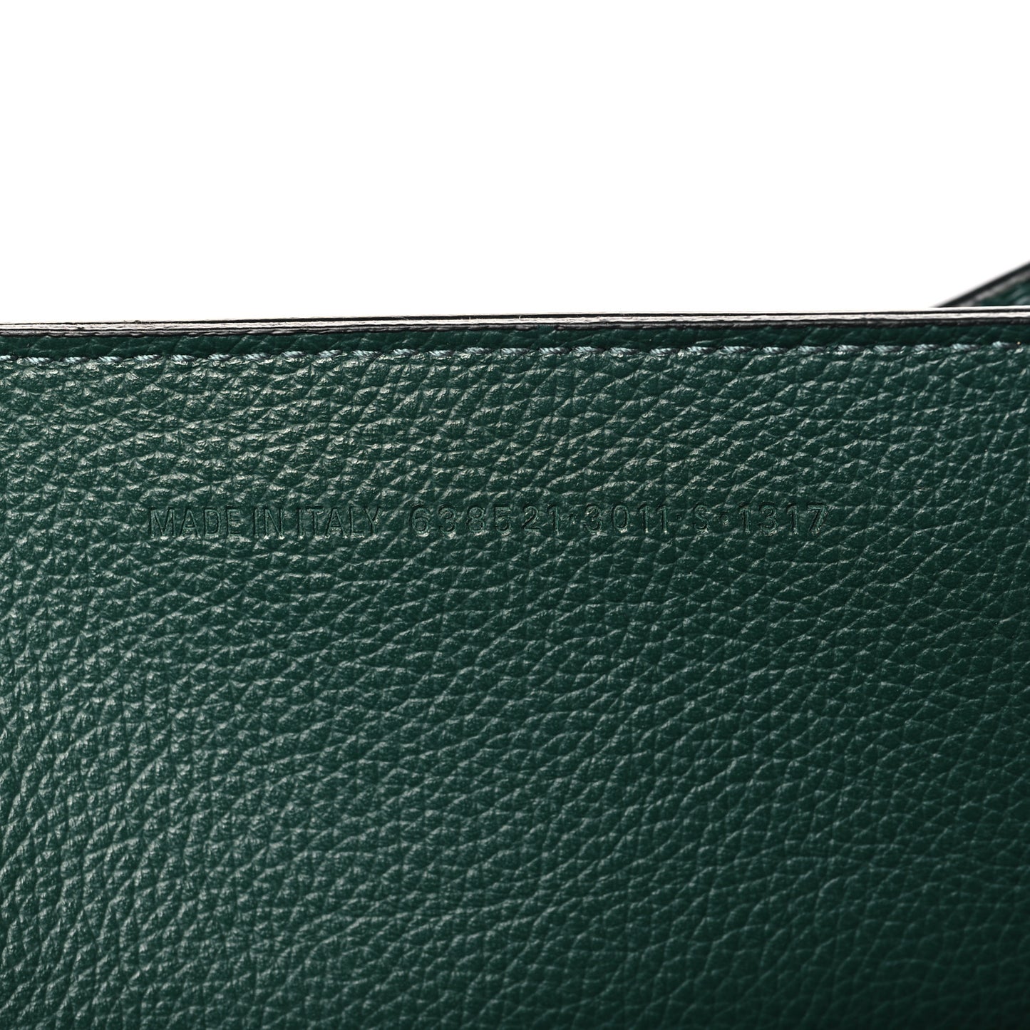 Grained Calfskin Neo Classic Matte Black Hardware S City Forest Green