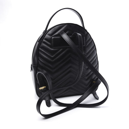 Gucci Calfskin Matelasse GG Marmont Dome Backpack Black 2 of 12