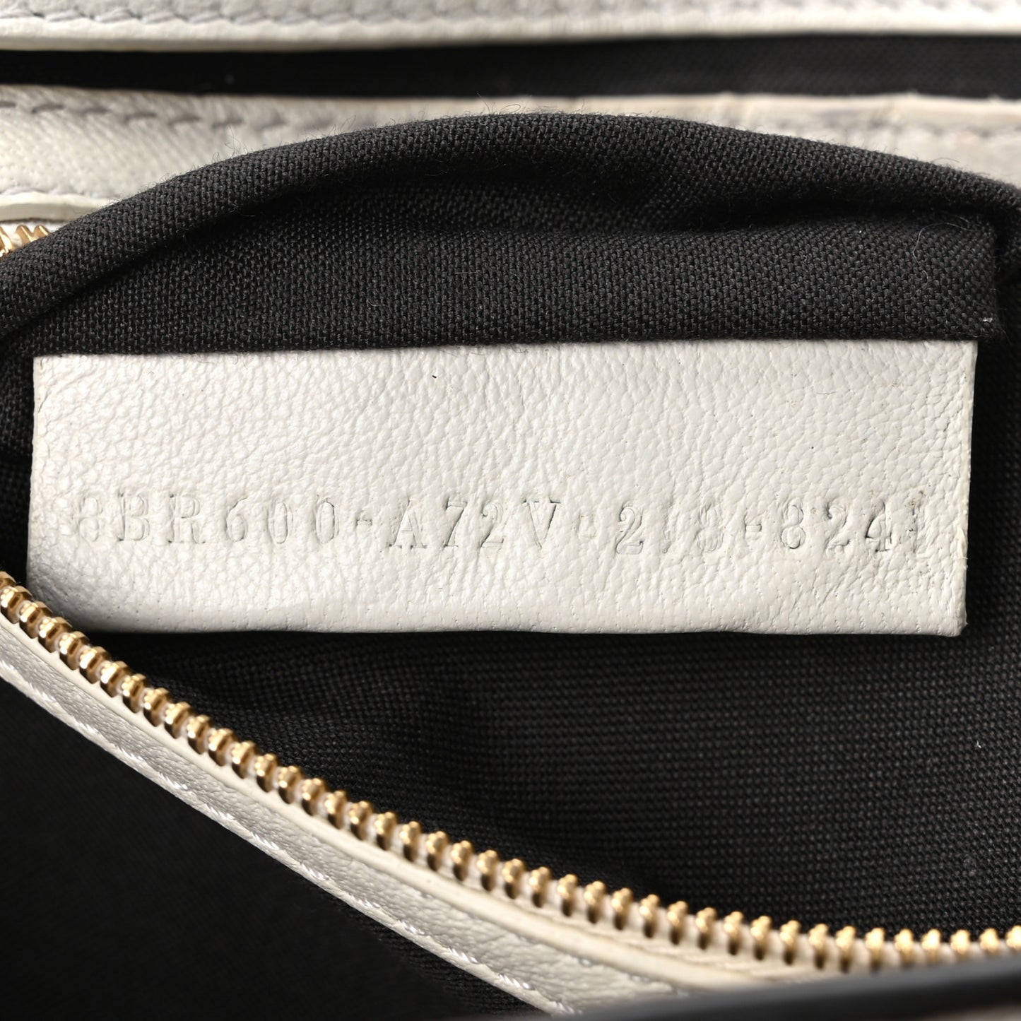 Nappa FF 1974 Embossed Baguette White