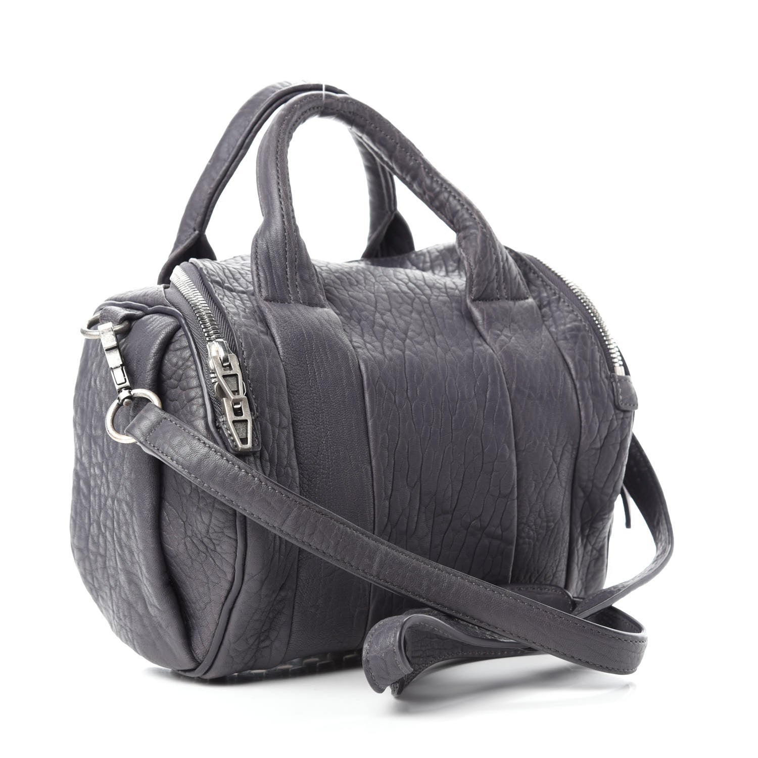 Alexander Wang Pebbled Lambskin Rockie Tundra Antique Silver Hardware 3 of 10