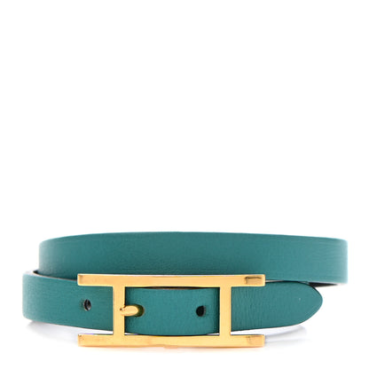 Hermes Swift Behapi Double Tour Bracelet XS Malachite Black 1 of 7