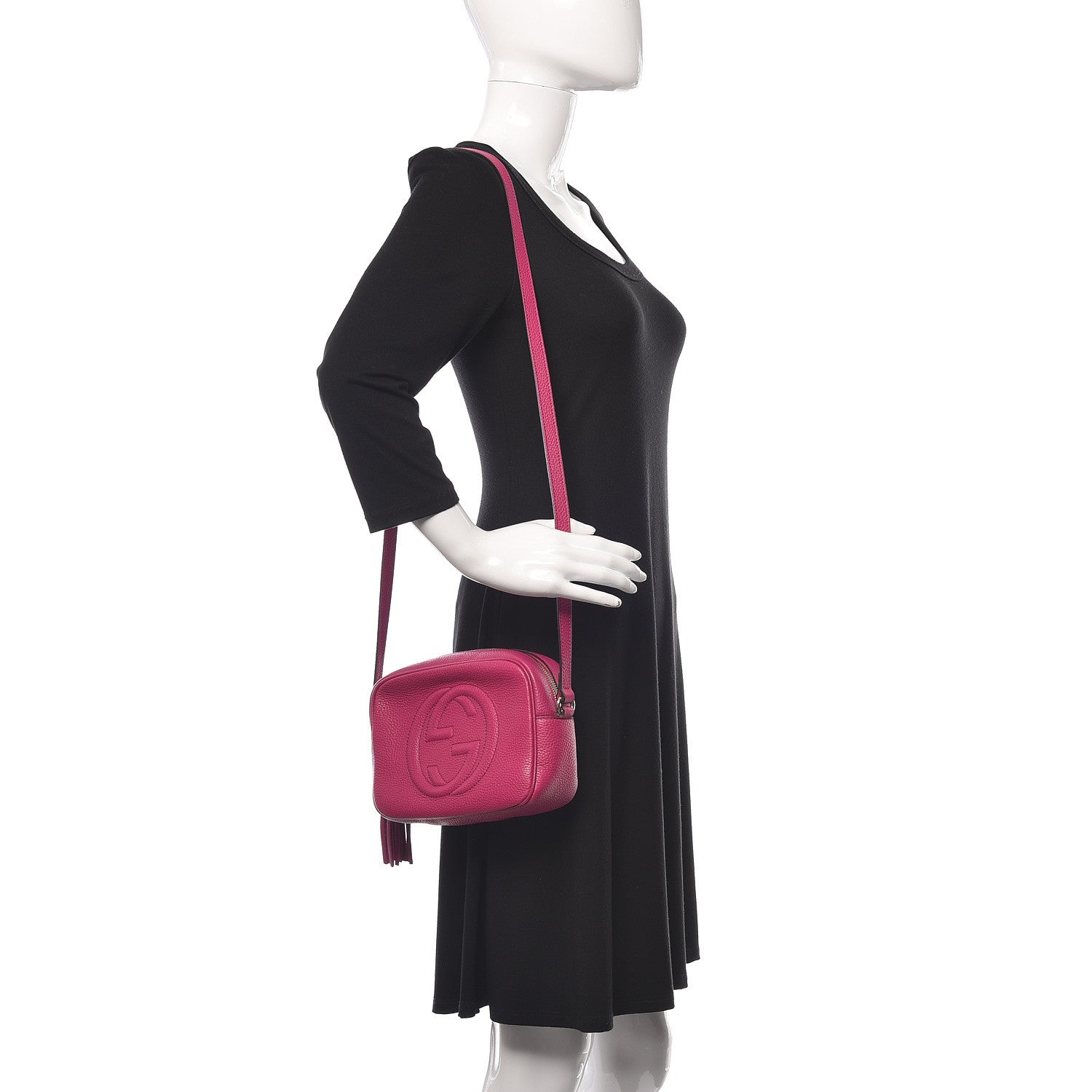 Gucci Pebbled Calfskin Small Soho Disco Bag Peonia Flower 2 of 10