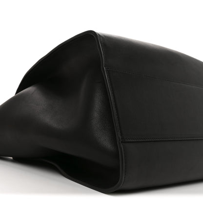 The Row Polished Saddle Calfskin Marlo 17 Tote Bag Black 8 of 9