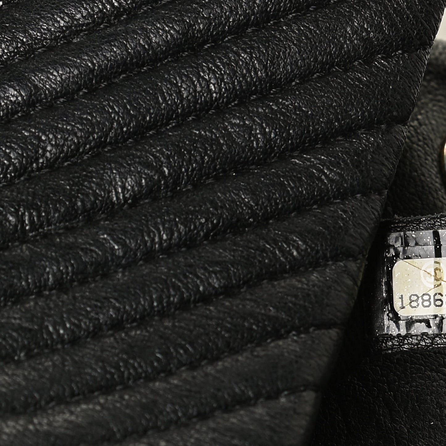 Calfskin Surpique Chevron Small Flap Black