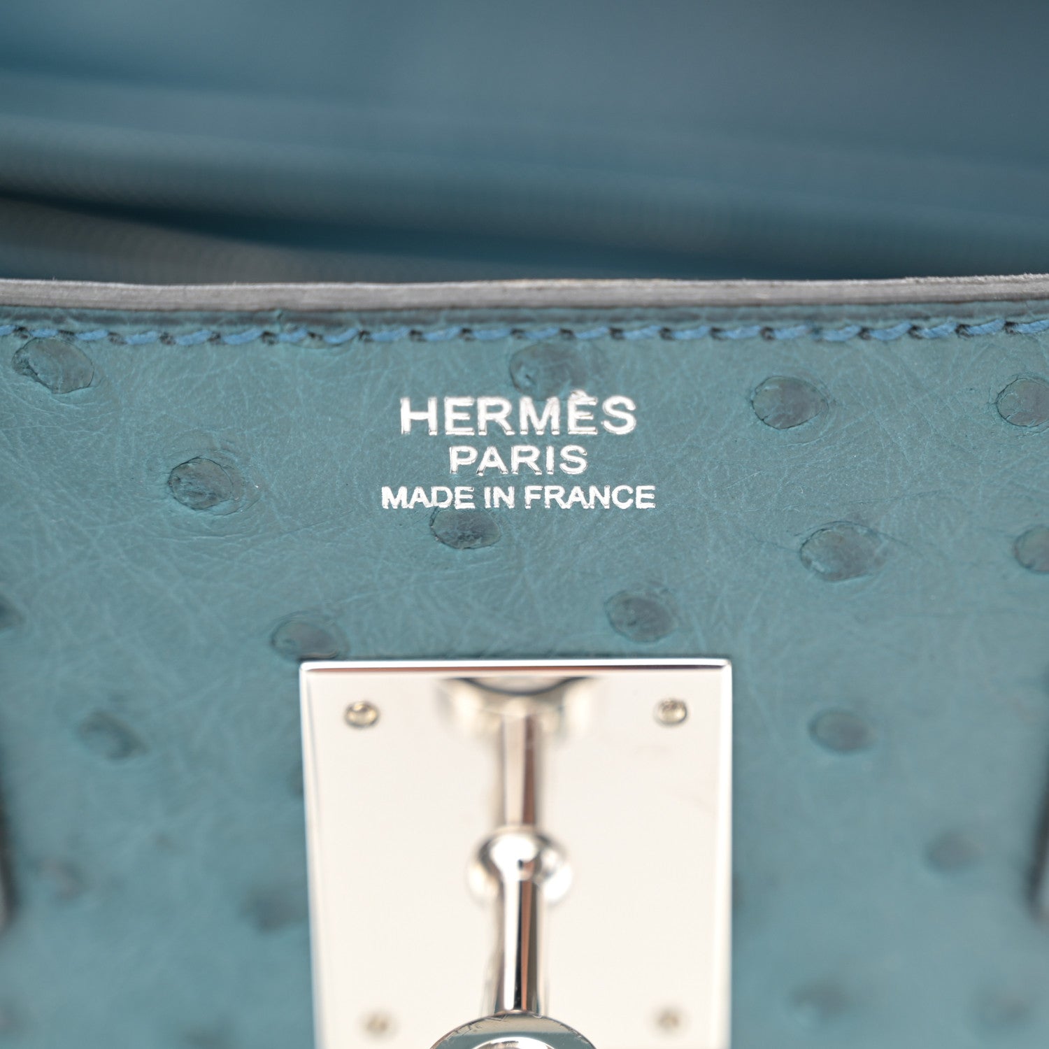 Hermes Ostrich Birkin 30 Cobalt 6 of 12