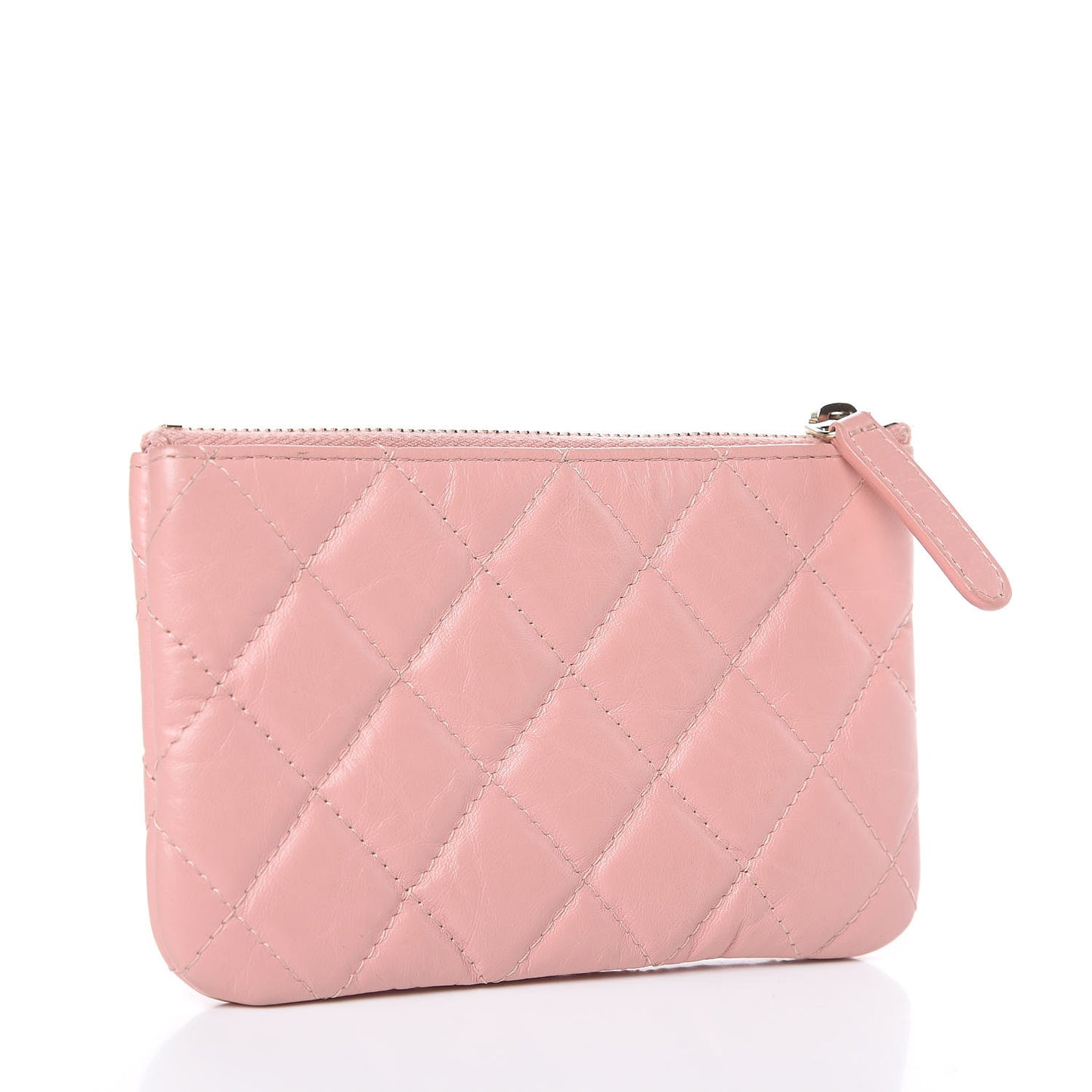 Aged Calfskin Quilted Small Reissue Cosmetic Case Light Pink