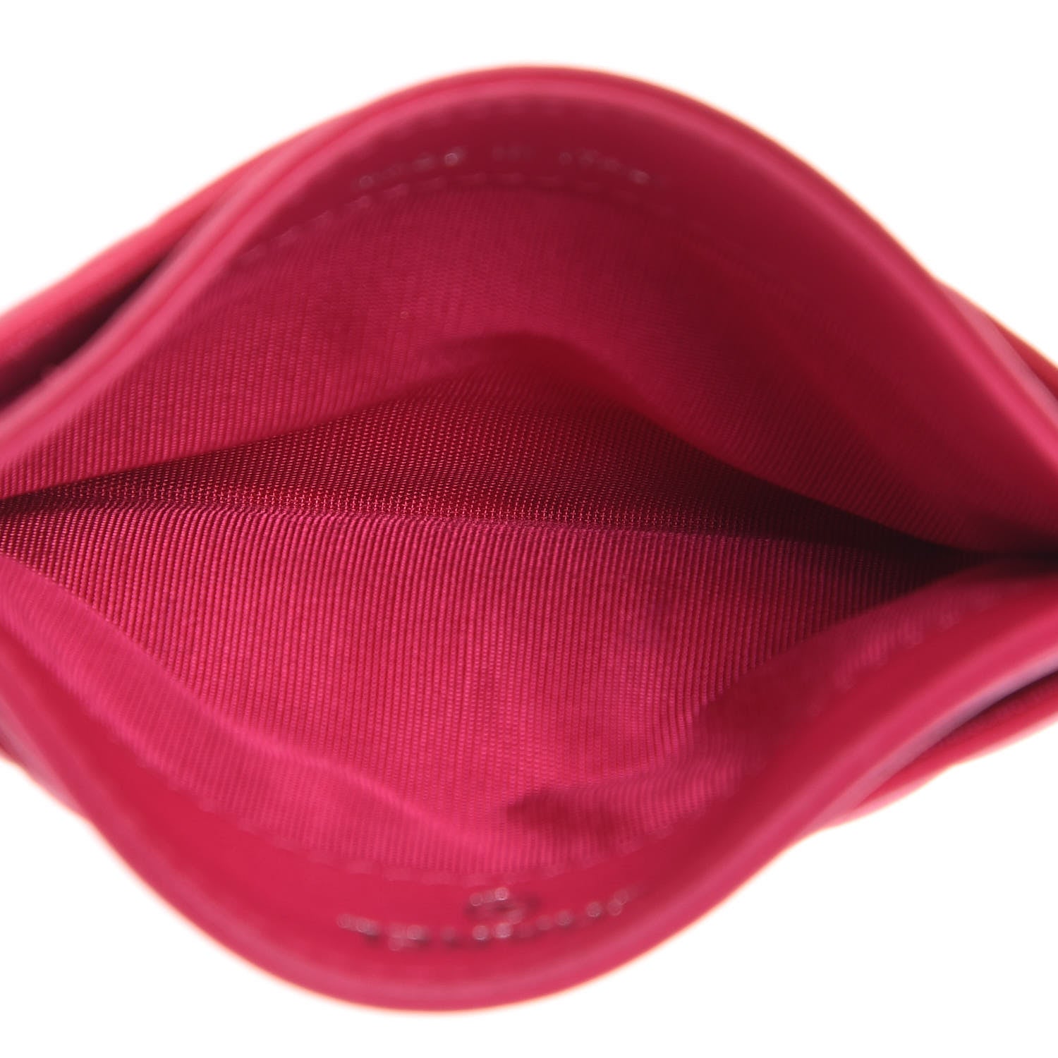 Chanel Lambskin Quilted Diamond CC Card Holder Fuchsia 5 of 11