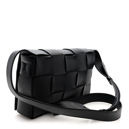 Bottega Veneta Lambskin Maxi Intreccio Small Cassette Crossbody Bag Black 3 of 9