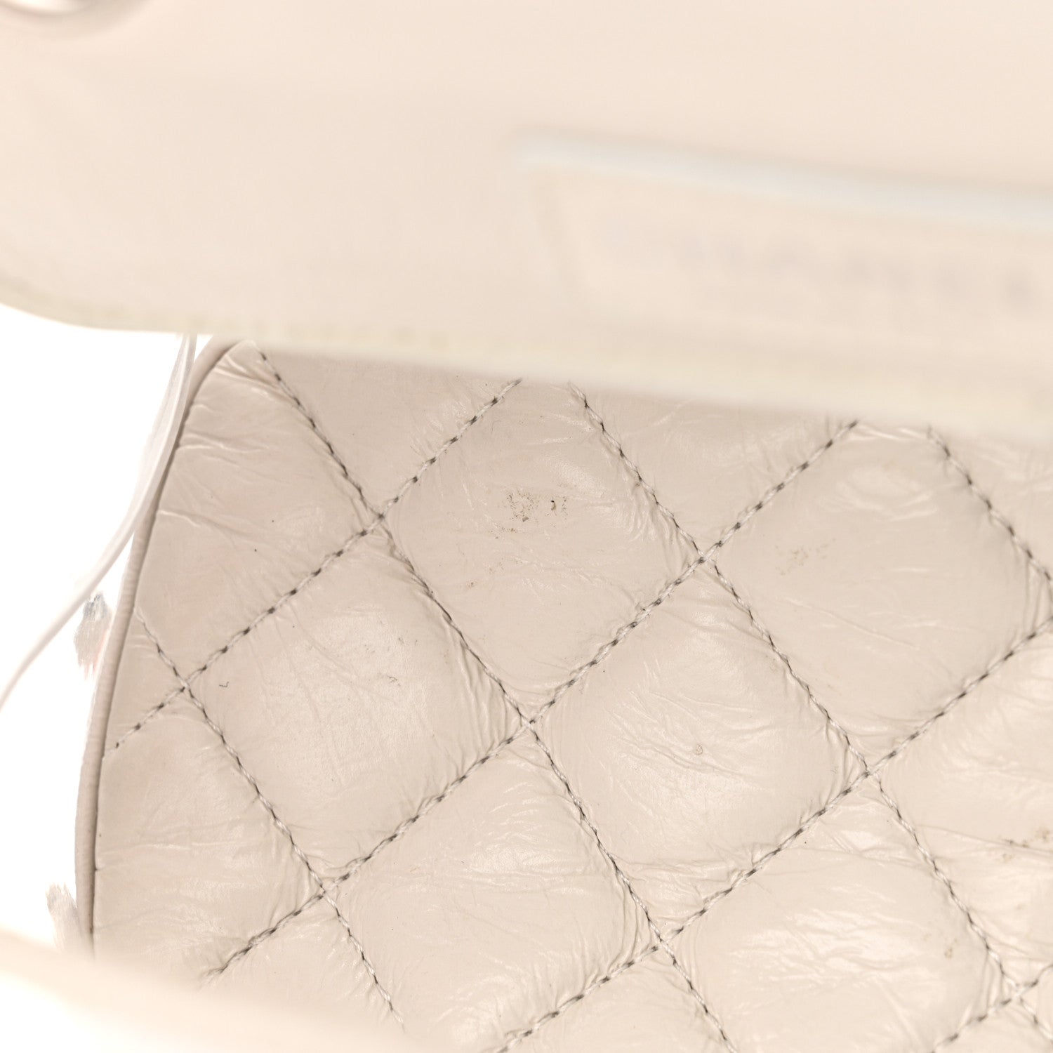 Chanel Crumpled Calfskin PVC Quilted Backpack White 15 of 21
