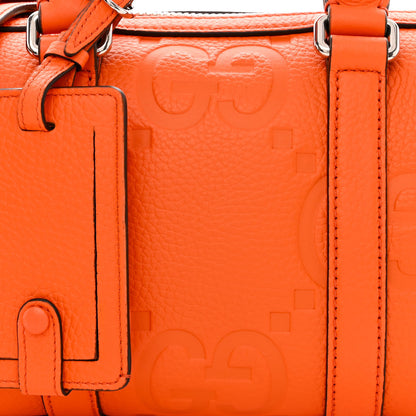 Gucci Piuma Calfskin Jumbo GG Embossed Mini Duffle Bag Good Orange 8 of 10