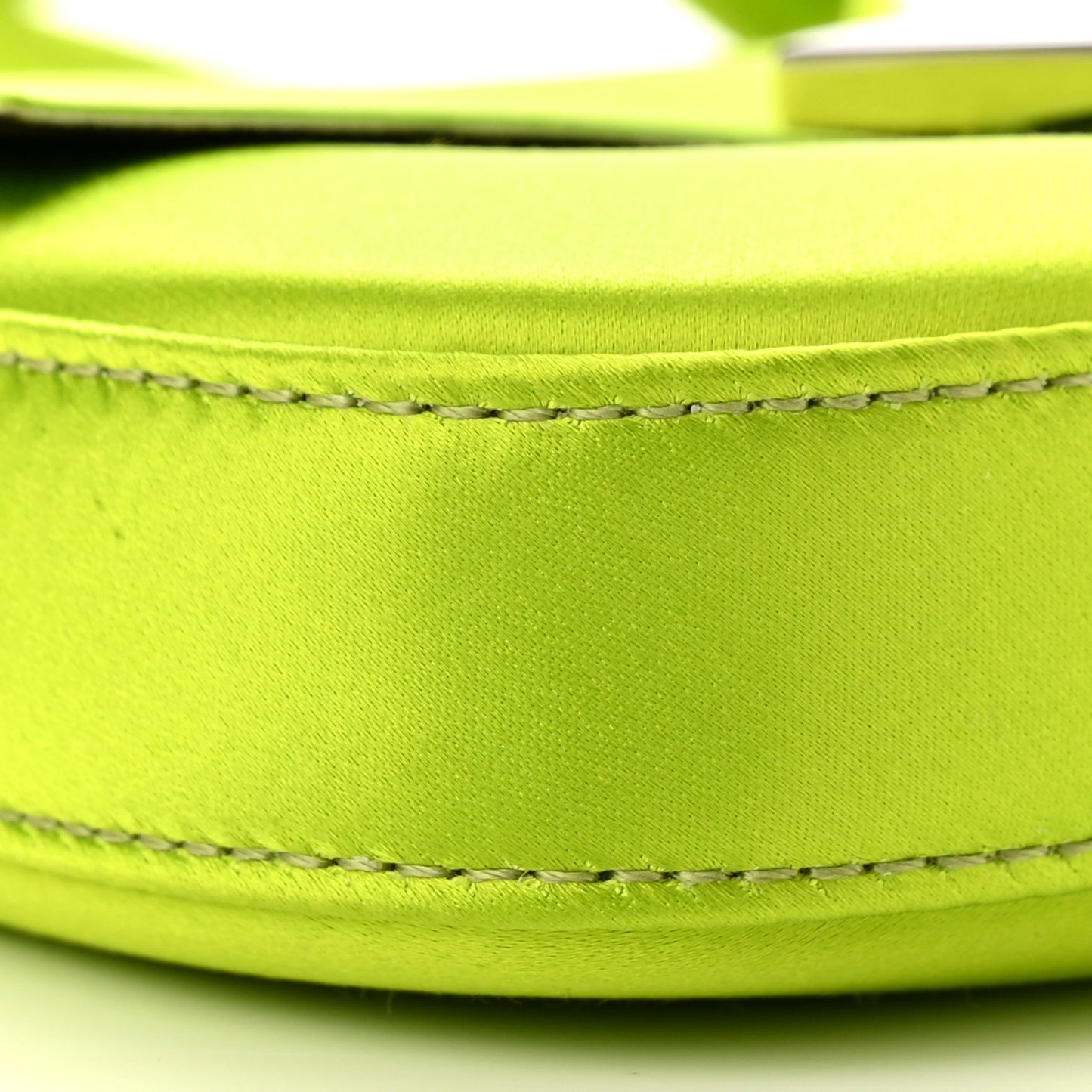 Silk Satin Phone Baguette Wasabi