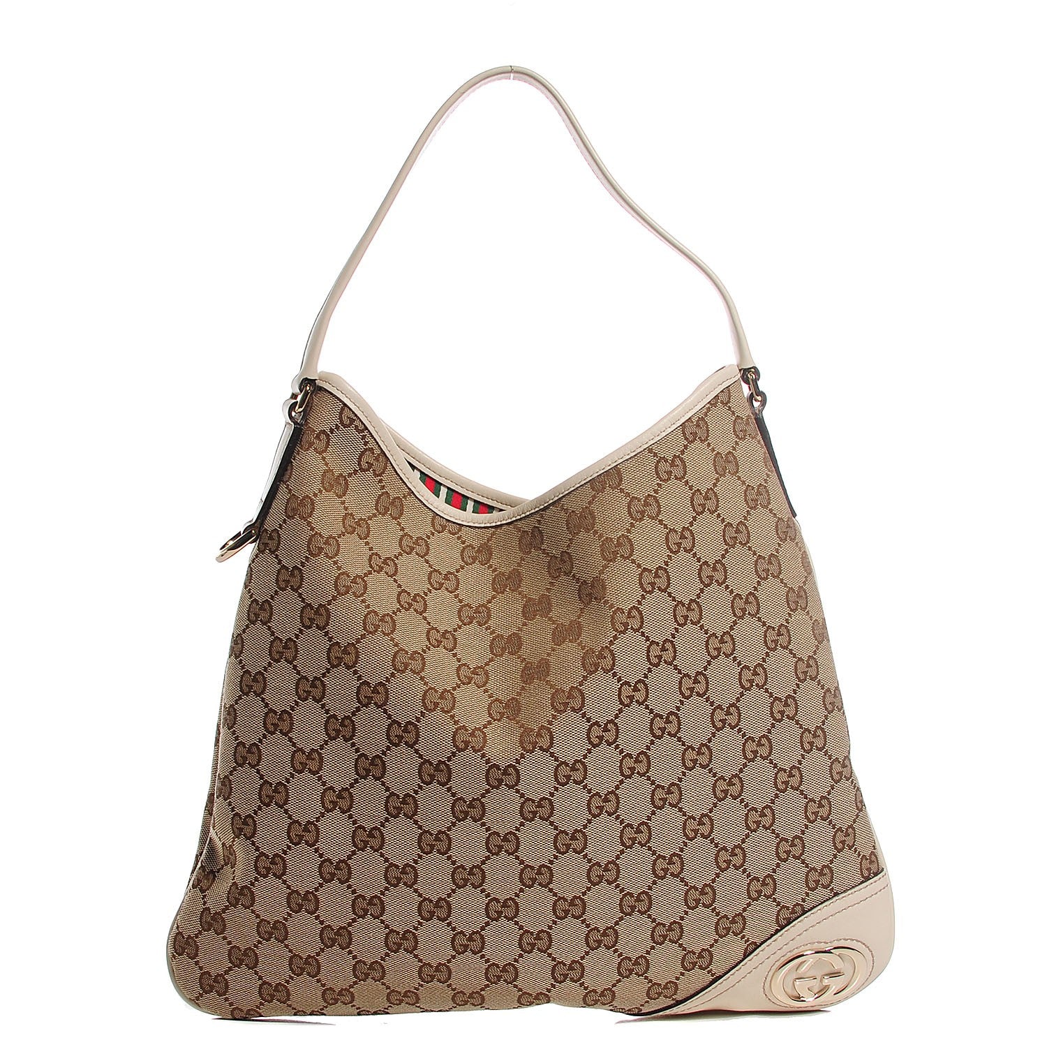Gucci Monogram Medium New Britt Hobo Off White 1 of 9