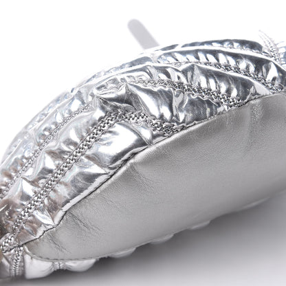 Chanel Metallic Lame Quilted Space Suit Waist Bag Silver 9 of 13
