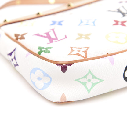 Louis Vuitton Monogram Multicolor Pochette Accessories White 7 of 8