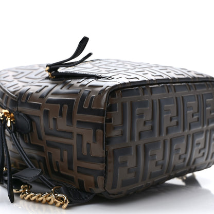 Fendi Vitello Bi-Color FF 1974 Embossed Mini Backpack Maya Black 8 of 9