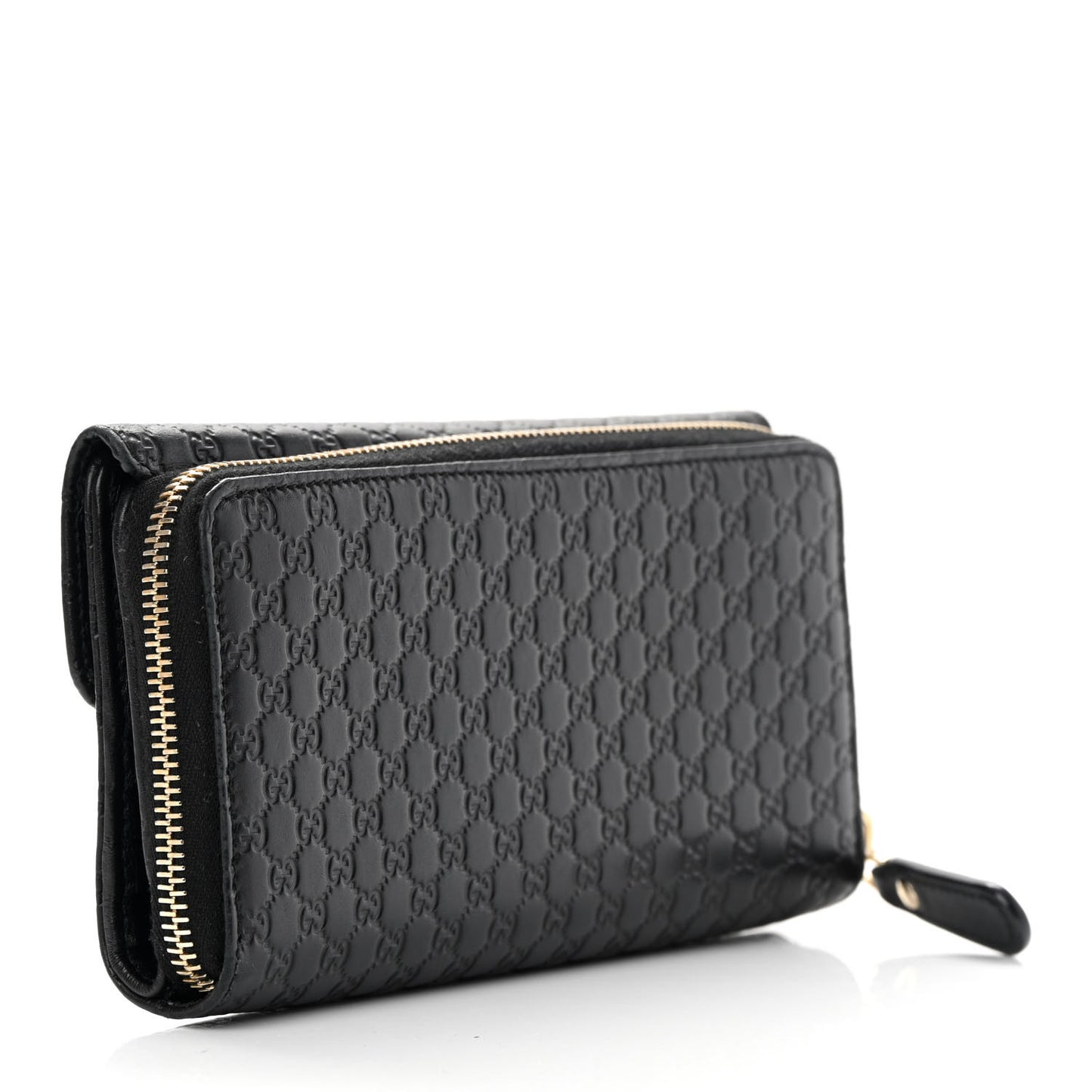 Soft Microguccissima Continental Zip Wallet Black